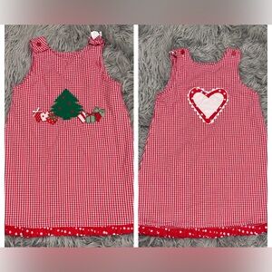 FUNTASIA Too Christmas Valentine's Day Dress Reversible size 6X Girls